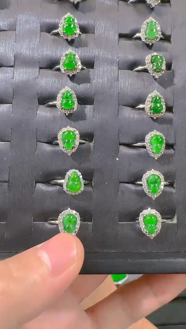 翡翠戒指未镶嵌天然A货翡翠+发其一