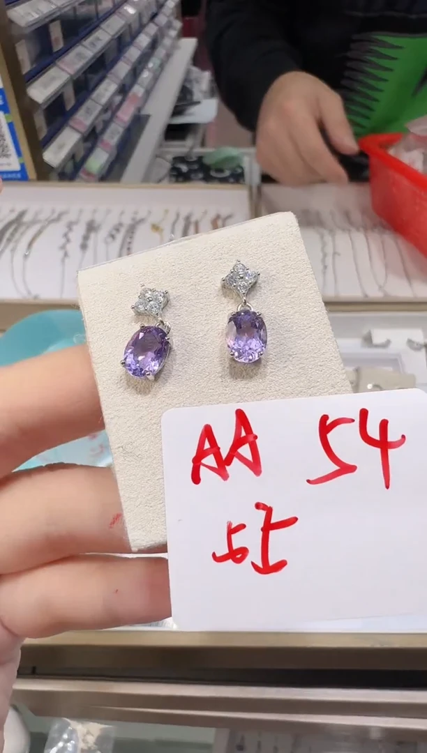 【闪购商品】水晶耳饰银S925镶嵌多样性发一AA54