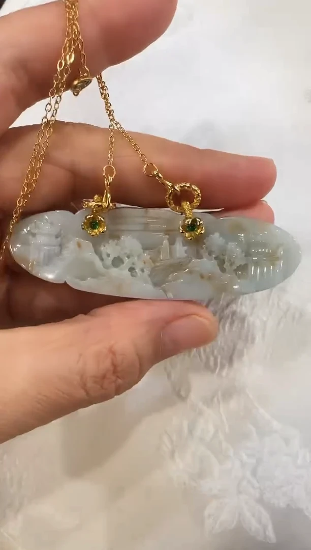 颈饰未镶嵌翡翠国风