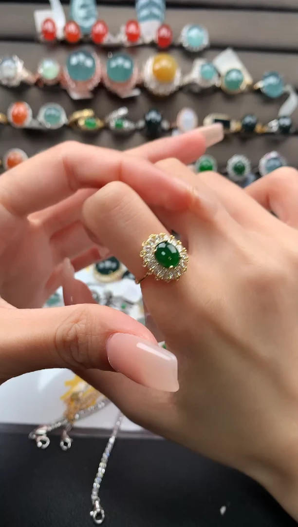 【闪购商品】翡翠戒指银S925镶嵌312312312