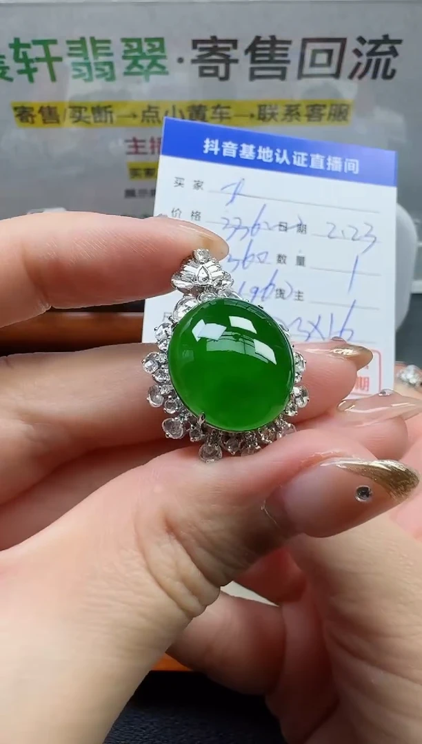 【闪购商品】翡翠颈饰18K金镶嵌寄售回流，不退不换