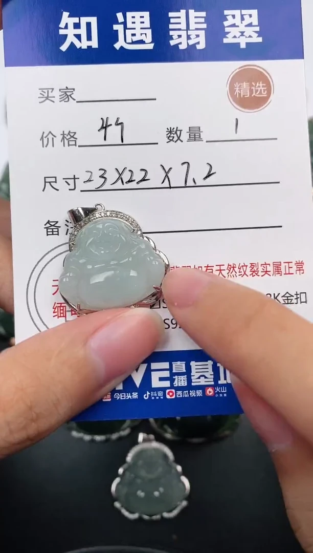 翡翠银S925镶嵌颈饰挂件