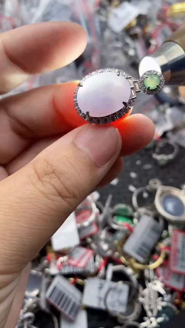 银S925镶嵌戒指翡翠111111   10