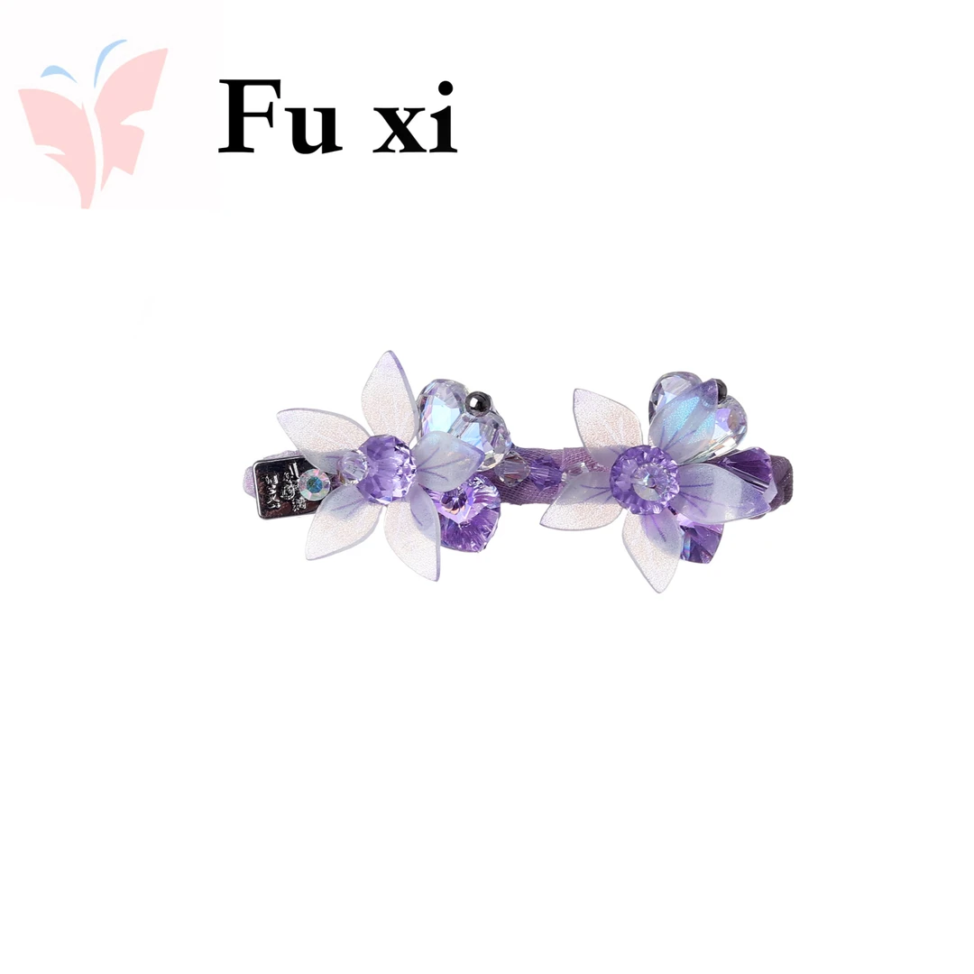 FUXI/福熙（紫藤花）韩版超仙六公分扣夹发夹百搭发饰头饰406