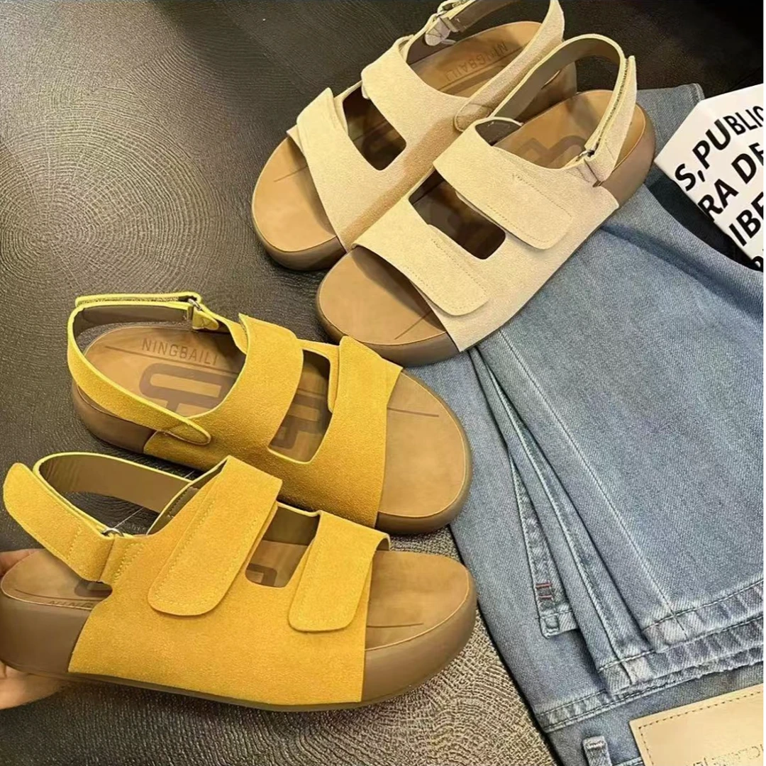 【运费险】厚底勃肯拖鞋夏季外穿2025吐司新款百搭休闲女凉沙滩凉鞋
