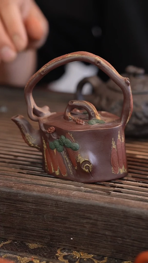 茶壶紫砂提梁 树桩