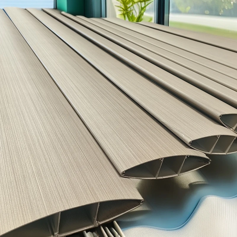 铝合金电动百叶型材百叶梭型管椭圆管铝隔栅装饰百叶管