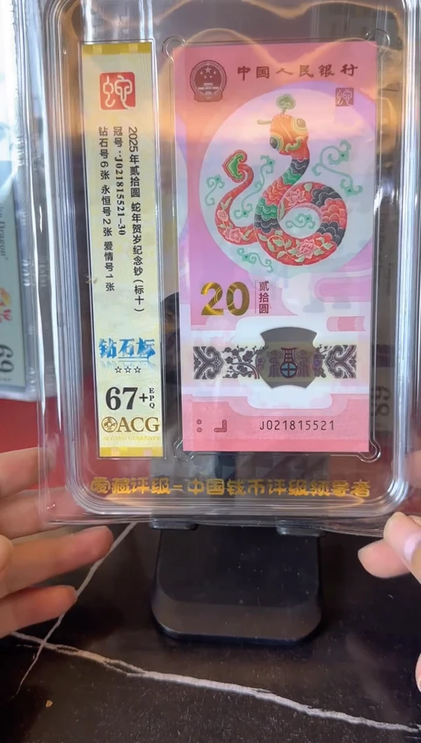 塑料2025蛇钞 爱藏标十    啊啊啊啊