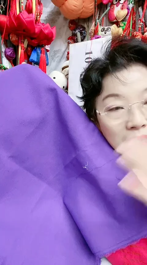 棉棉麻5140紫色45*45