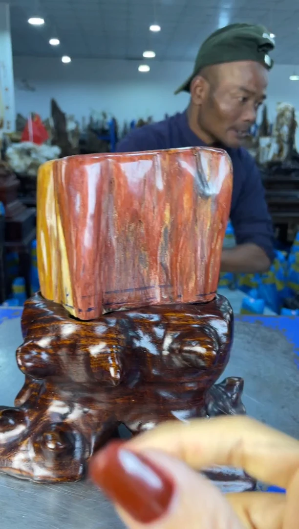 未镶嵌摆件硅化玉2