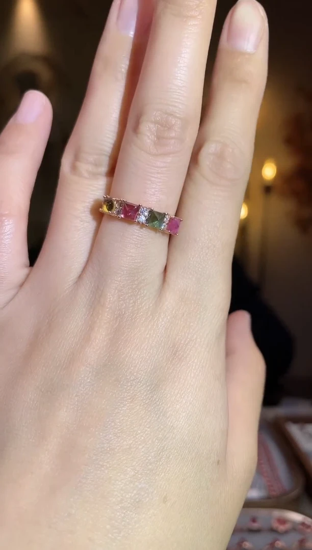 银S925镶嵌手饰碧玺手饰