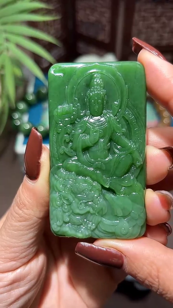 未镶嵌和田玉挂件和田玉碧玉观音挂件40