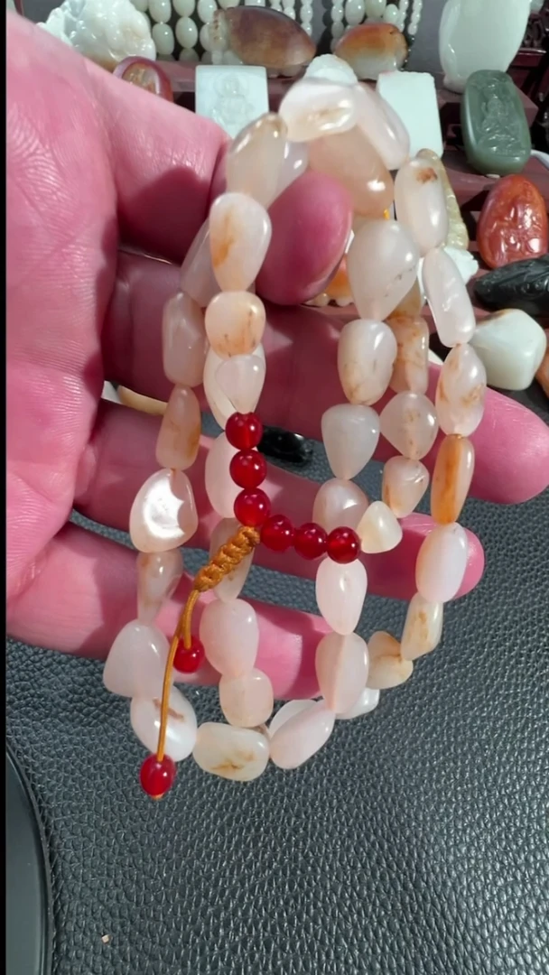 颈饰未镶嵌和田玉（子料）籽料项链