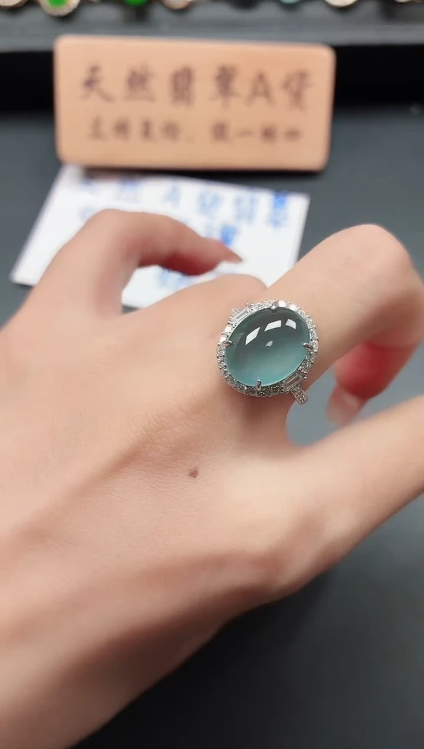 银S925镶嵌戒指翡翠1111