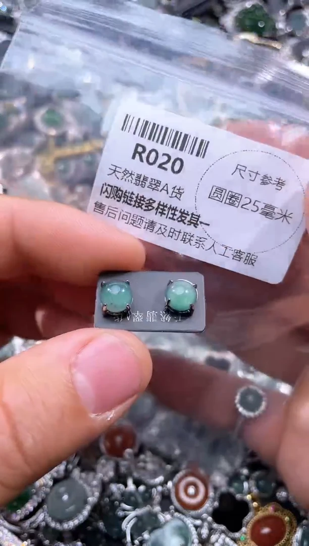 【闪购商品】翡翠颈饰未镶嵌R020耳钉