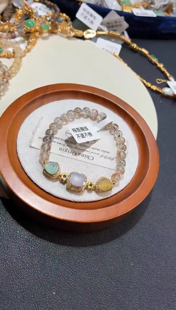 吊坠(不含链)银S925镶嵌翡翠手串