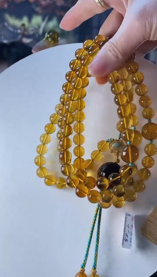 【闪购商品】琥珀颈饰未镶嵌茶珀设计款9+108+