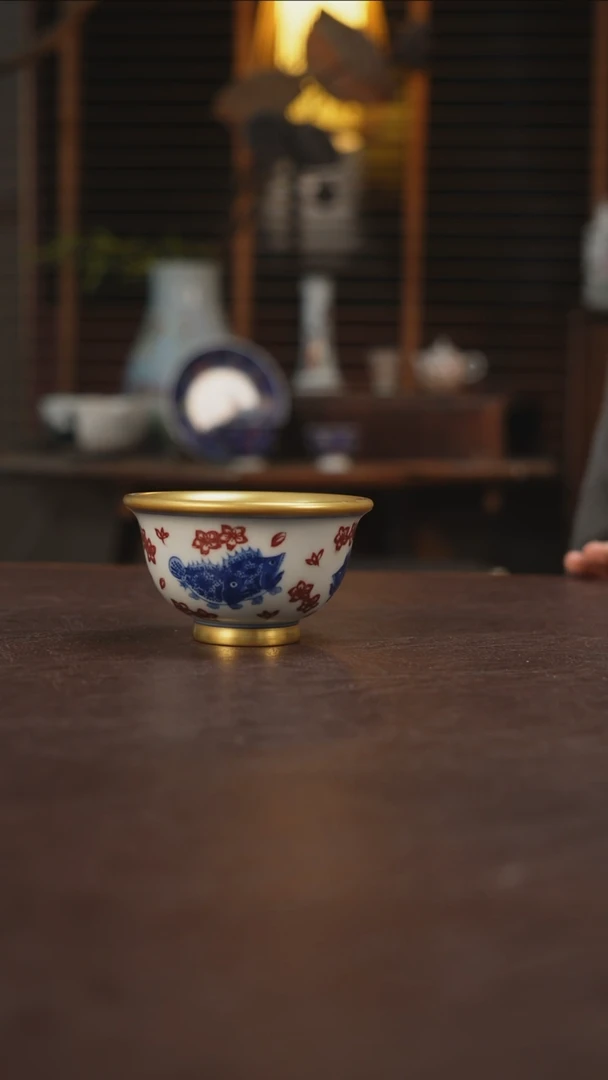 杯景德镇陶瓷杯碗柴烧多人