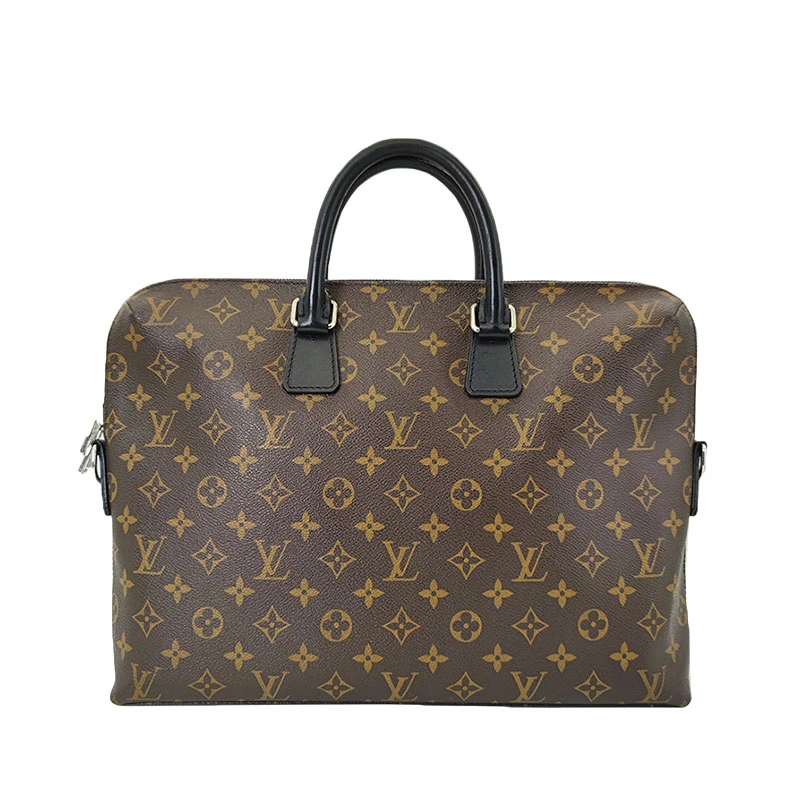 95新 LouisVuitton/路易威登 棕色男士老花手提包公文包无肩带