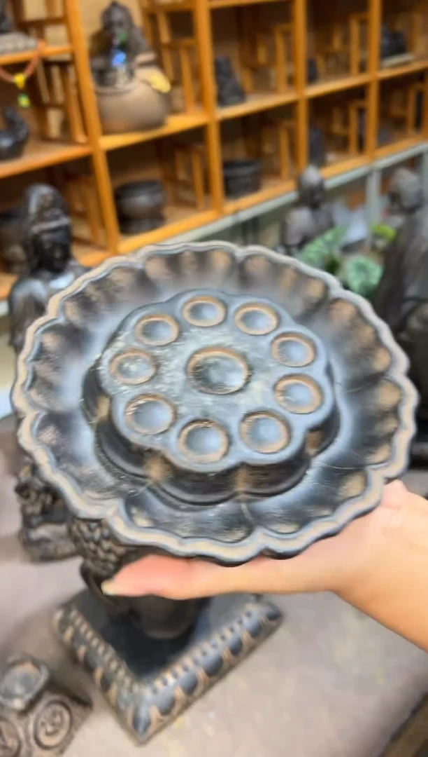 陶土【火山泥】莲蓬壶承