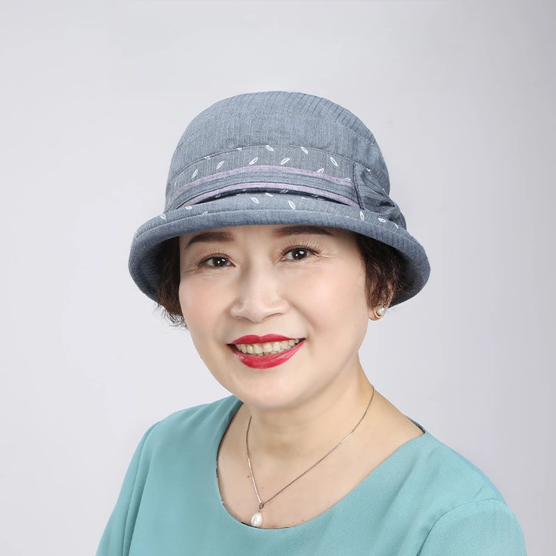 四季老年人帽子女春秋礼帽奶奶帽老太太中年妈妈薄款布帽遮阳盆帽