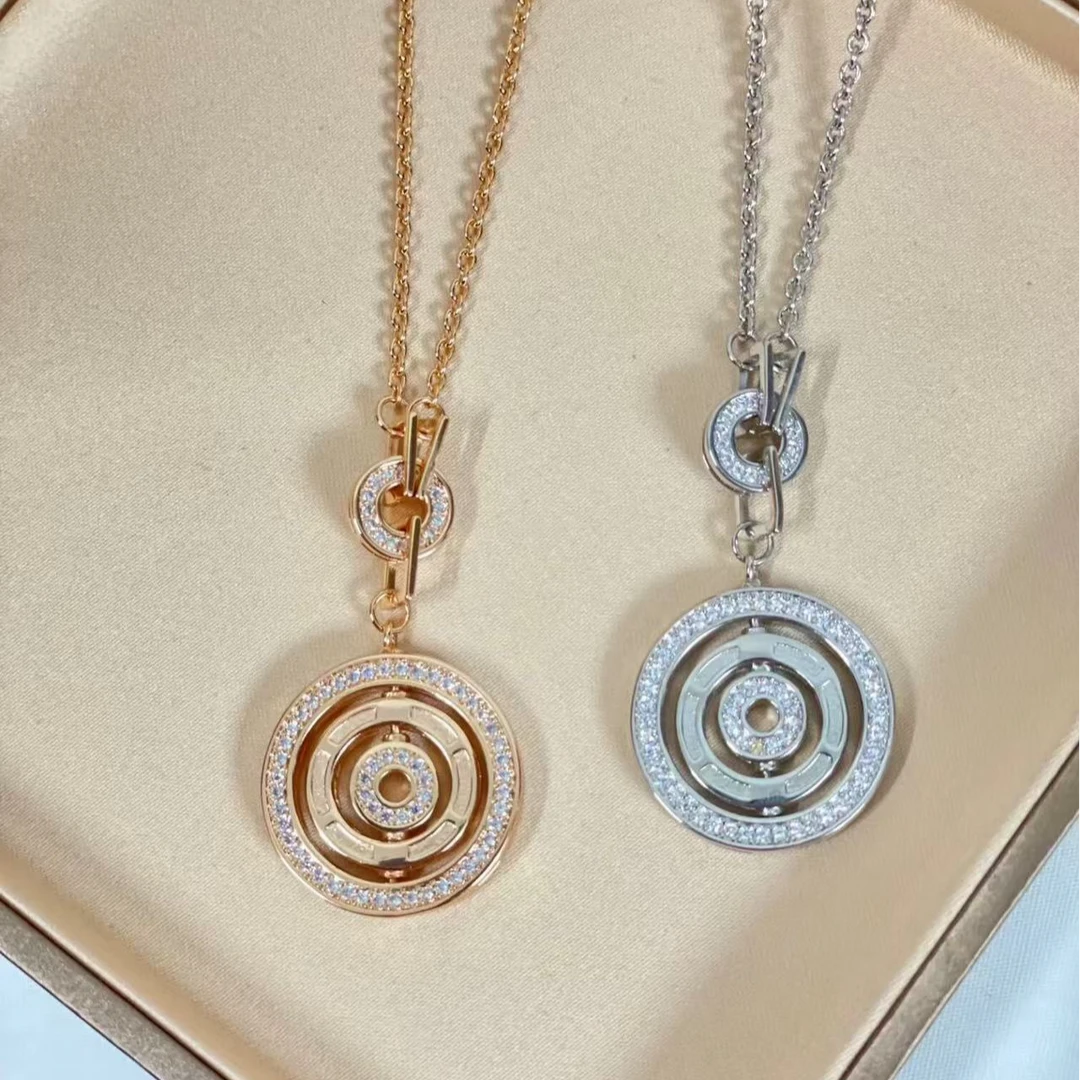 轻奢时尚18K金时来运转项链玫瑰金项链