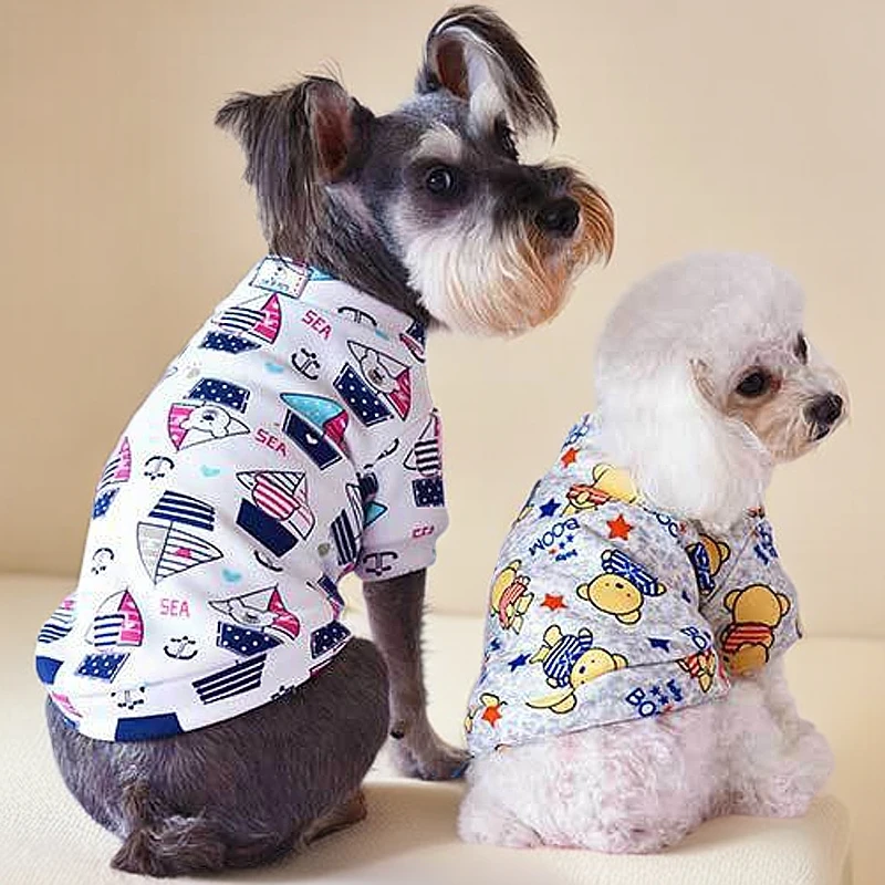 狗狗衣服秋冬幼犬比熊加绒印花保暖荼杯泰迪鹿犬贵宾宠物猫咪