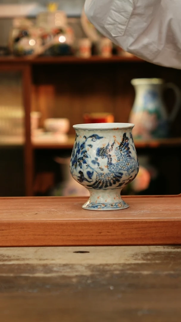 摆件景德镇纯手工釉下彩精品茶具