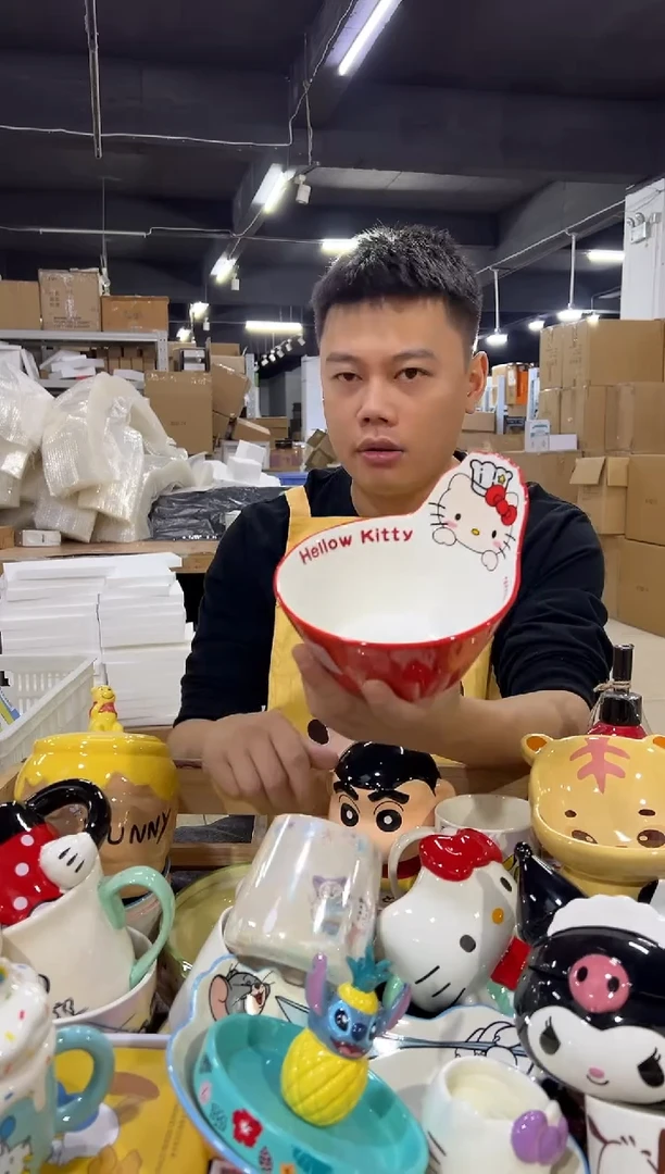 瓷片原盒kt猫沙拉碗