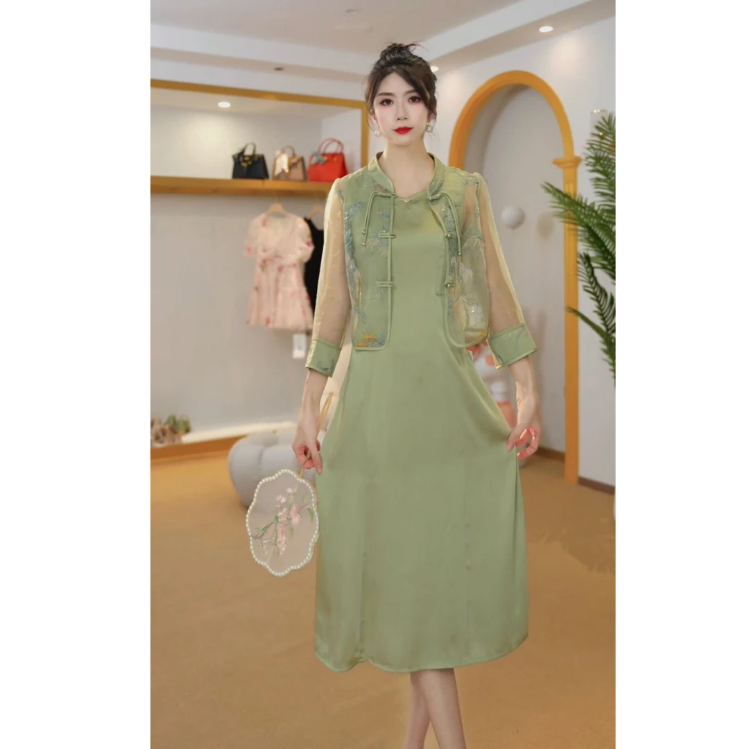 气质I优雅连衣裙2025夏季新款裙子D4096