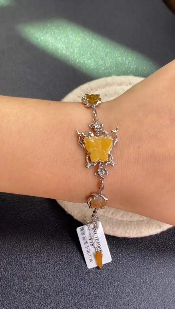 颈饰银S925镶嵌翡翠净货14408