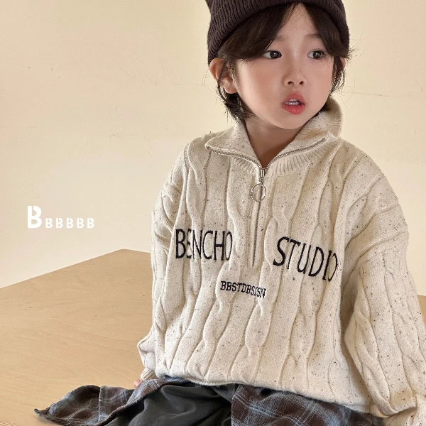 断码尾货三只奶酪家儿童打底多股加厚新款羊毛衫秋冬设计师款