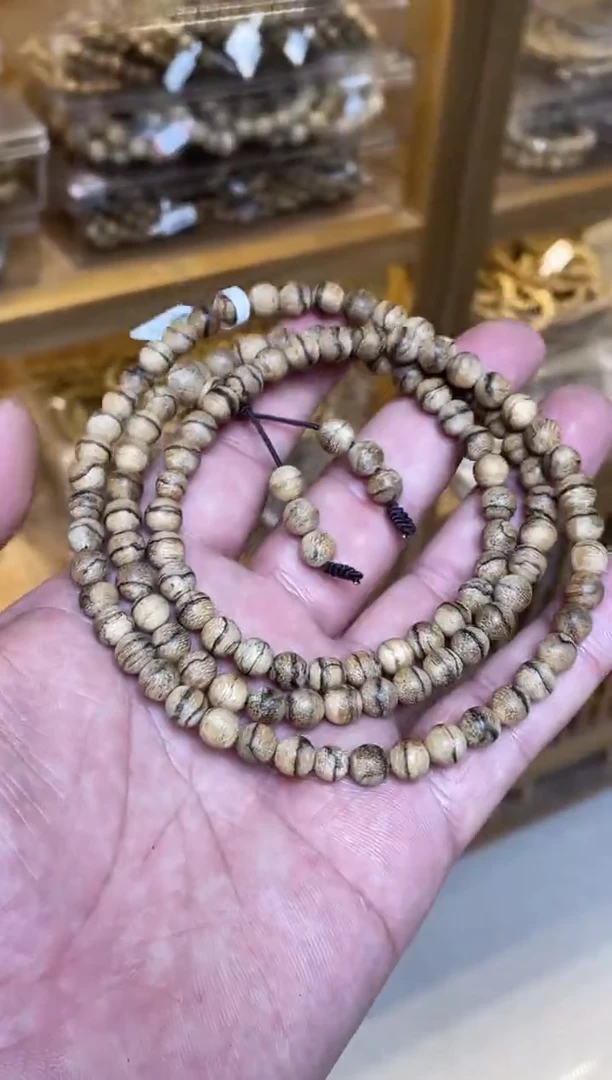 手串沉香达拉干圆珠长串虎皮纹0.7多样性发其一