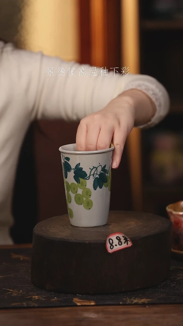 陶瓷景德镇高温釉下手绘陶瓷@L029@