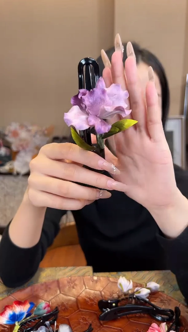 刺绣 非遗绒花（发饰）