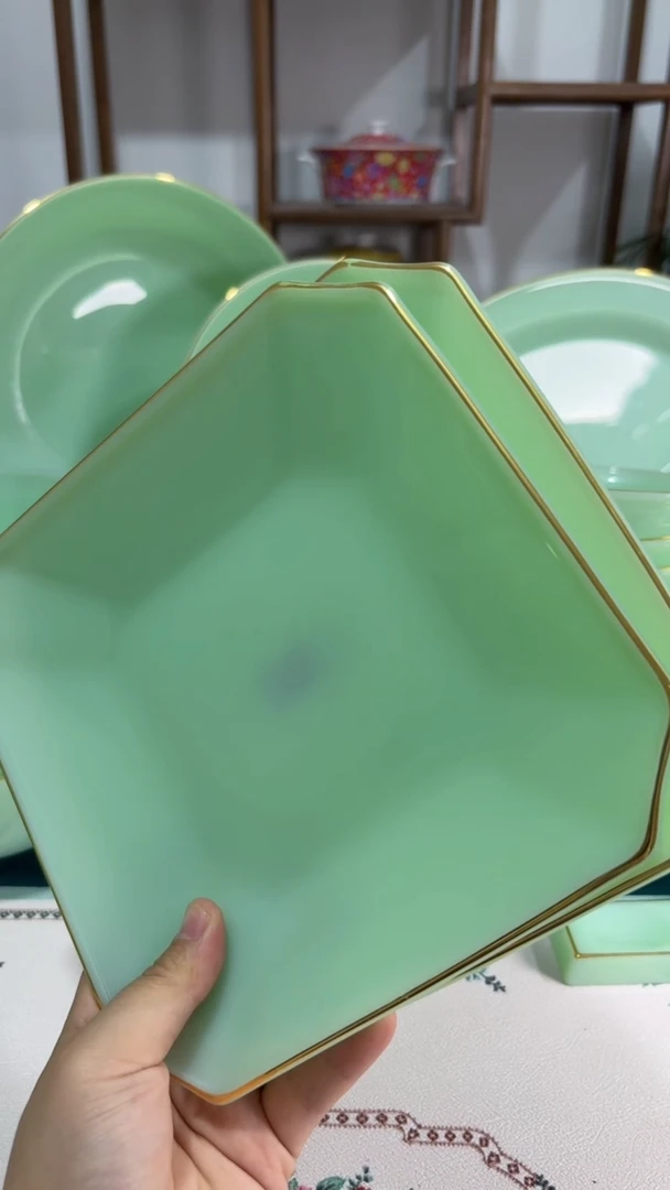 硬质细瓷7.5英寸玉瓷fangpan2个【贝