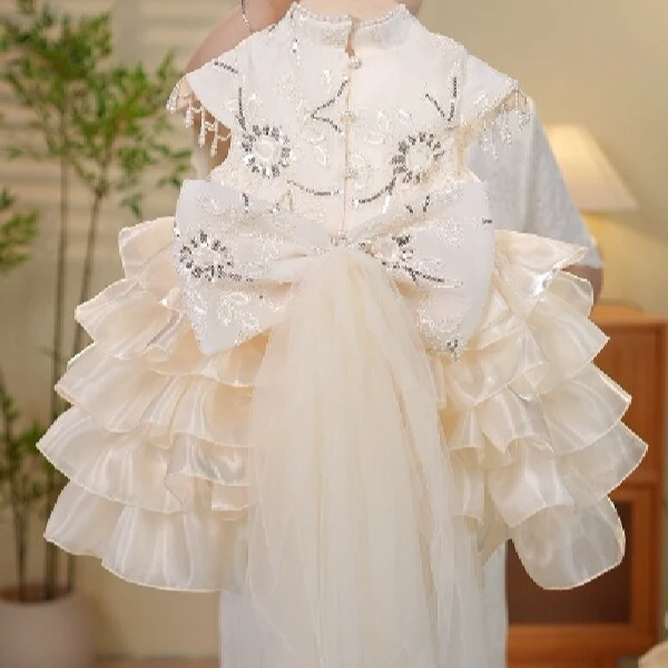 【NORA】 新款女童旗袍连衣裙夏季新款洋气时髦国风汉服公主裙。