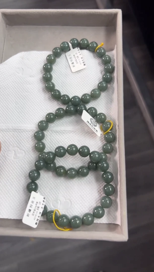 未镶嵌手串和田玉且末蓝卡10手串多样性拍一发一