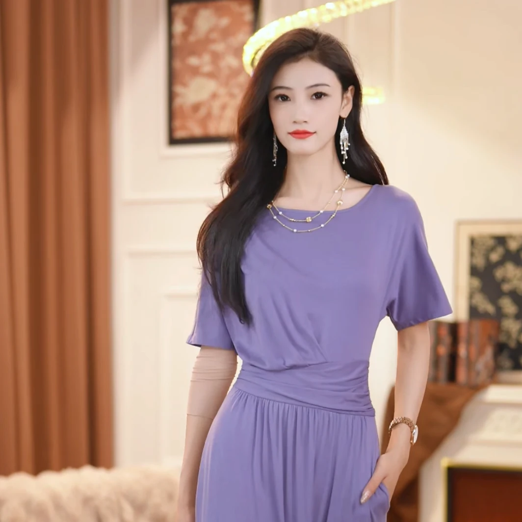 【于一】槿绯新款高定春季法式显瘦修身连衣裙-YL20194