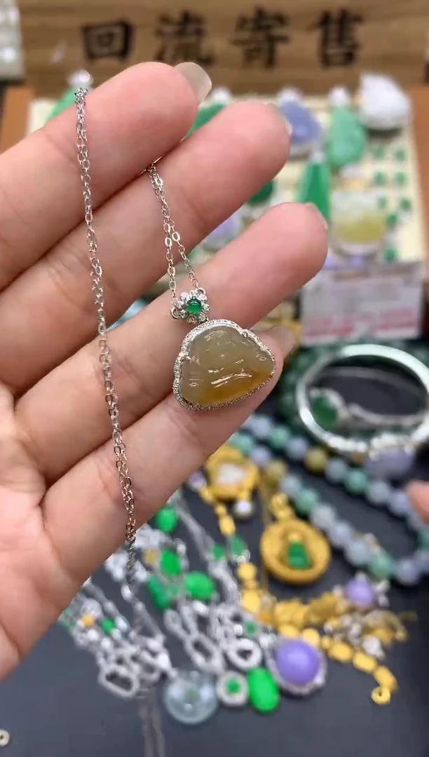 【闪购商品】翡翠颈饰18K金镶嵌338-中国好珍宝