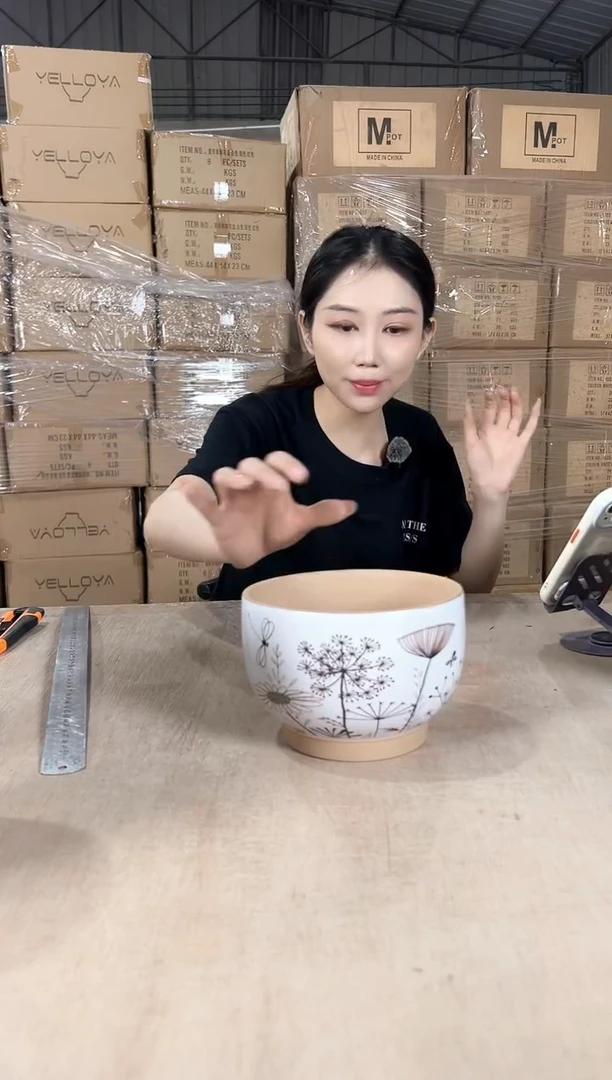大碗紫砂素色小号15x11