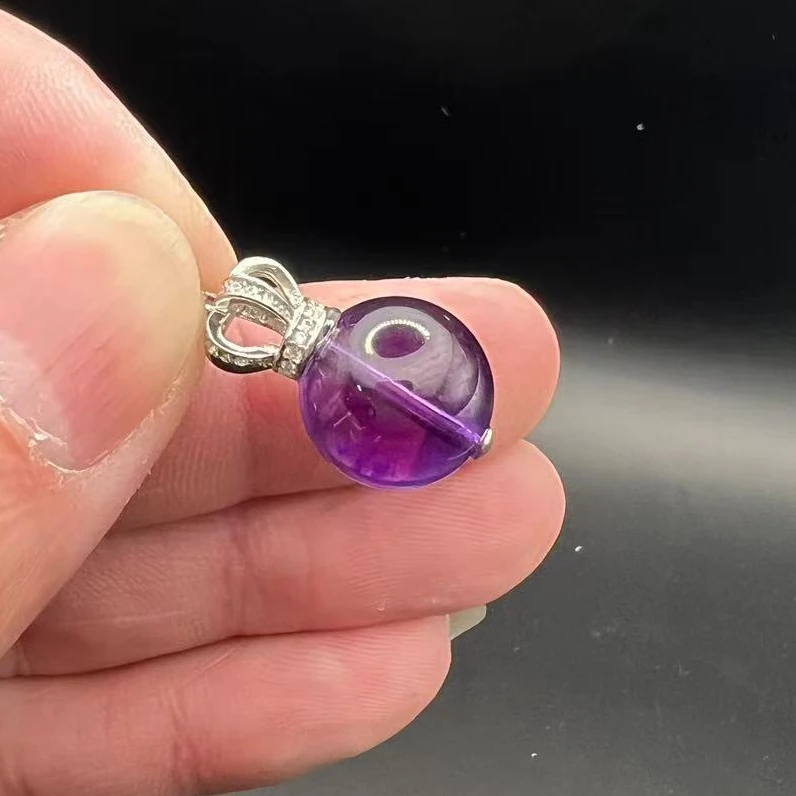 【余掌柜】紫水晶单珠皇冠吊坠-约13mm-BF2218-0113013-多样性发一