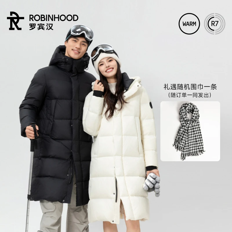 【罗宾汉】冬季男女同款运动时尚户外八防长款羽绒服Y-R048Y61124