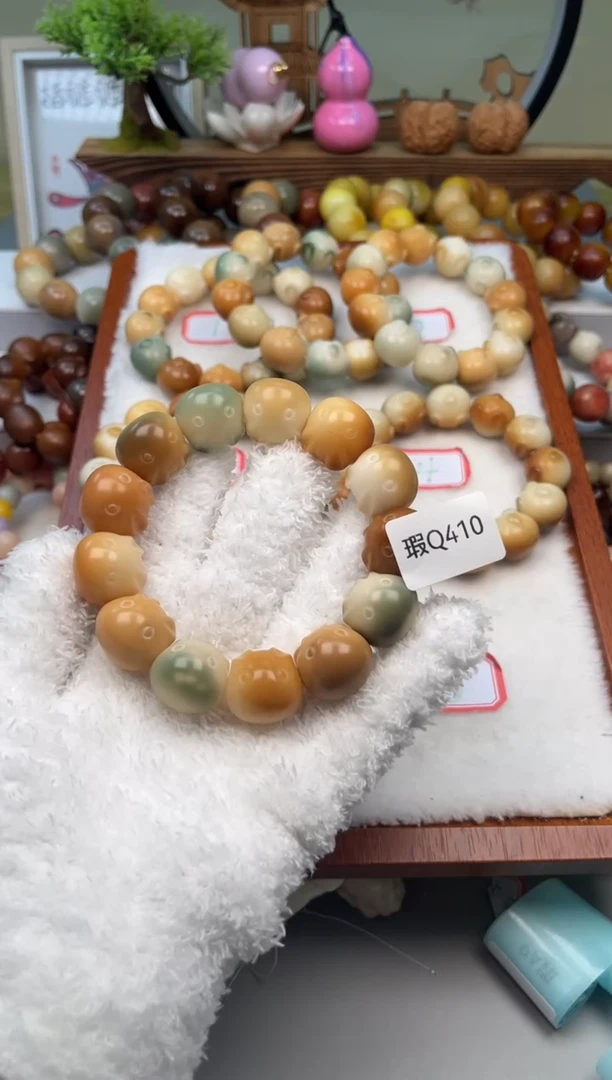 【闪购商品】菩提根/象牙果手串瑕Q410兔子20mm一串