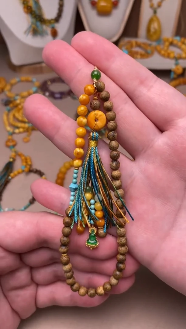 未镶嵌琥珀裸石手机挂包挂