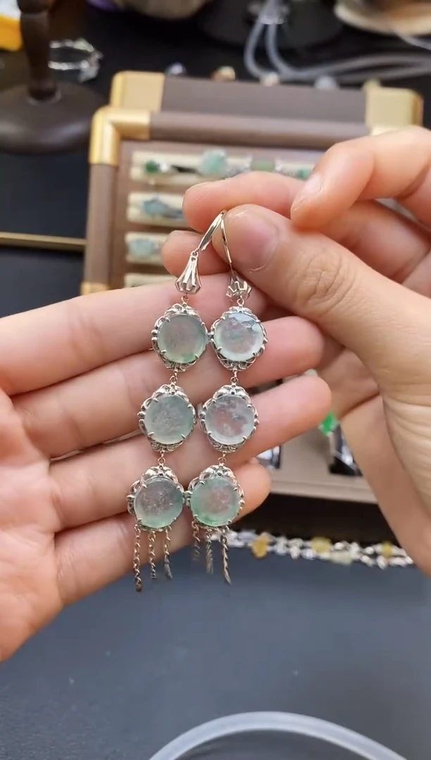 颈饰银S925镶嵌翡翠14044