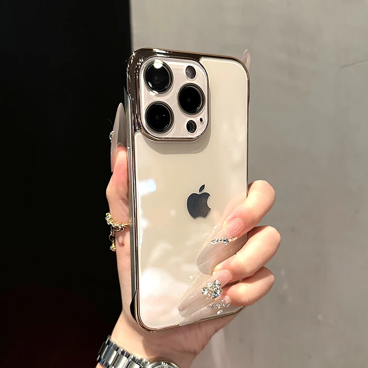 冰感钢化玻璃适用苹果16promax手机壳iPhone15自带镜头膜14无边框