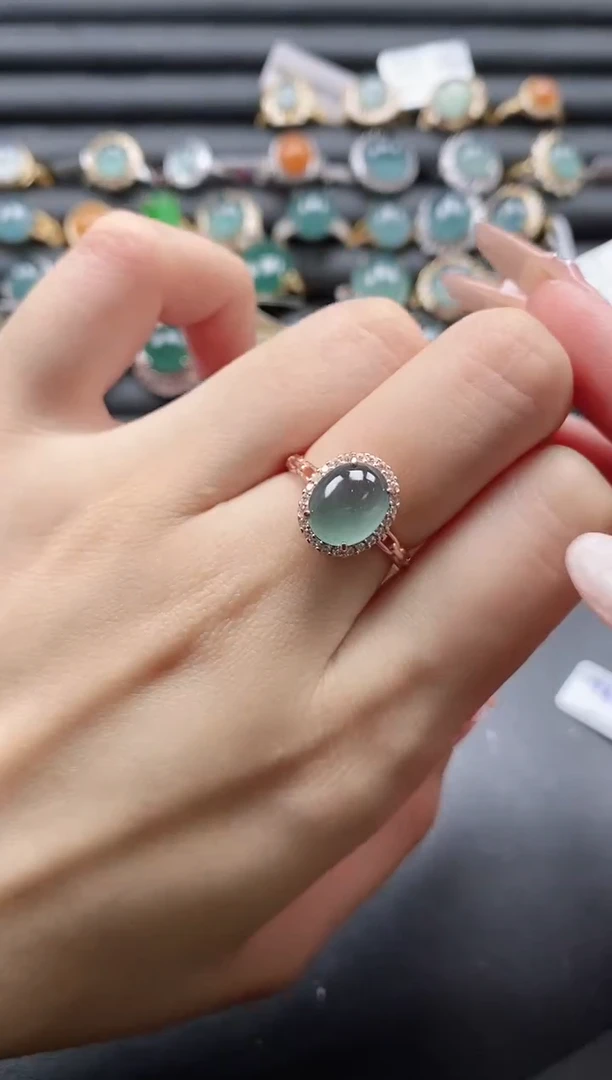 【闪购商品】翡翠戒指银S925镶嵌11111