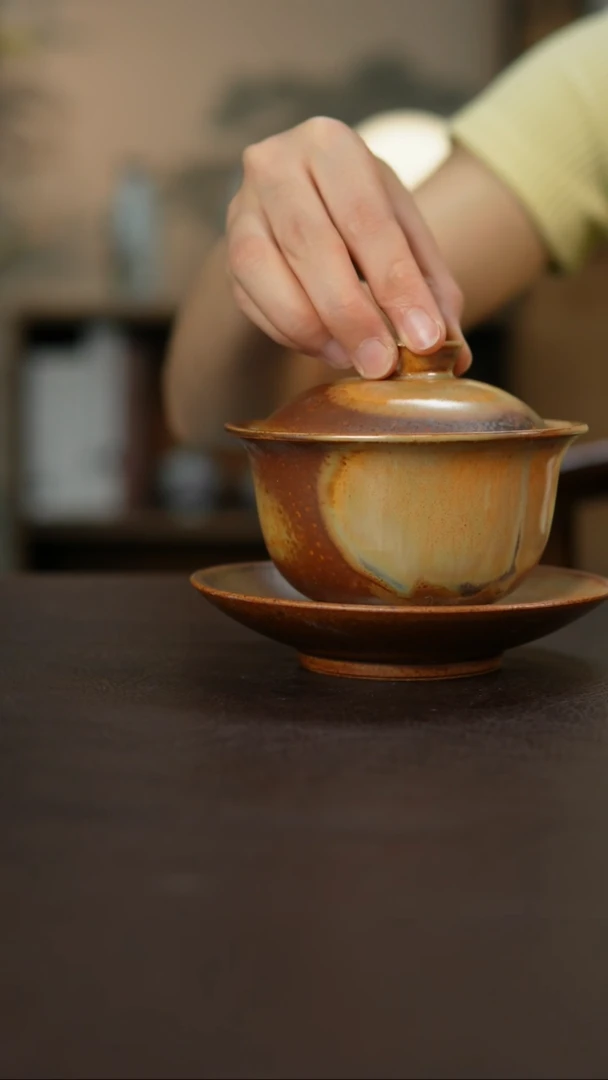 景德镇陶瓷杯碗柴烧多人