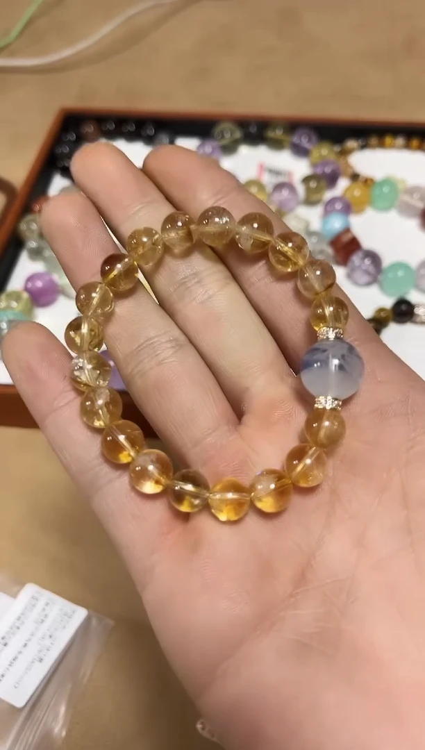未镶嵌手链水晶24-59黄塔晶设计款手链